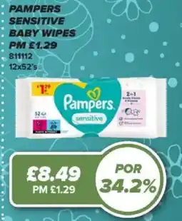 Bestway Pampers sensitive baby wipes offer