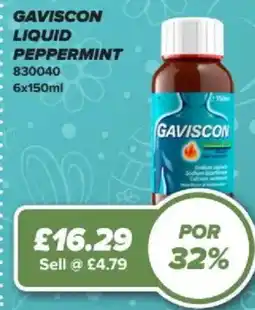 Bestway Gaviscon liquid peppermint offer