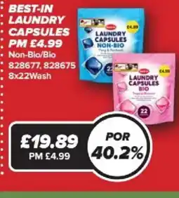 Bestway Best-in laundry capsules Non-Bio/Blo offer
