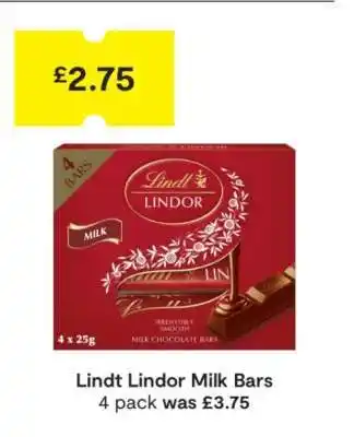 Lindt Lindor Milk Bars