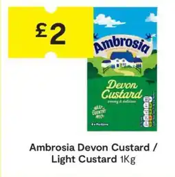 SuperValu Ambrosia Devon Custard / Light Custard offer