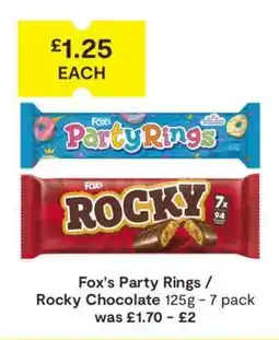 SuperValu Fox's Party Rings / Rocky Chocolate offer