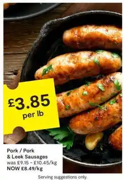 SuperValu Pork & Leek Sausages offer