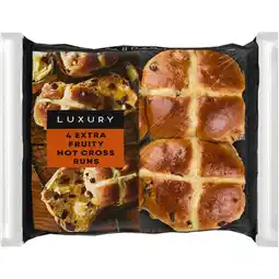 Iceland Iceland Luxury 4 Extra Fruity Hot Cross Buns offer