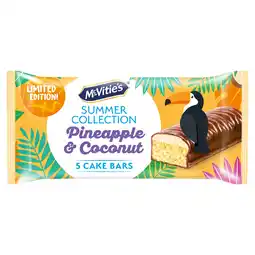 Iceland McVitie's Limited Edition Summer Collection 5 Pineapple & Coconut Flavour Cake Bars offer