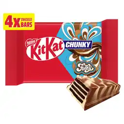 Iceland KitKat Chunky Funky Chocolate Bar 4 Pack Multipack 128g offer