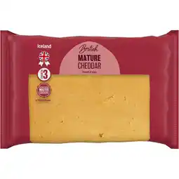 Iceland Iceland British Mature Cheddar: 750g offer