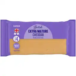 Iceland Iceland British Extra Mature Cheddar 750g offer