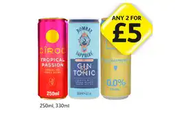 Londis Ciroc Tropical Passion, Bombay Sapphire Gin & Tonic, Au Blue Raspberry 0.0 offer