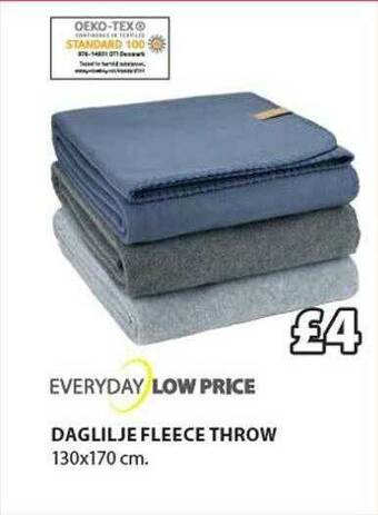 JYSK Daglilje Fleece Throw offer