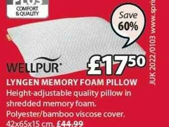 JYSK Lyngen Memory Foam Pillow offer