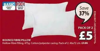 JYSK Bounce Fibre Pillow offer