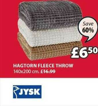 JYSK Hagtorn Fleece Throw offer