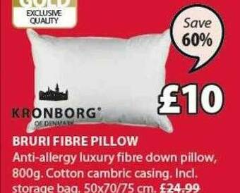 JYSK Bruri Fibre Pillow offer