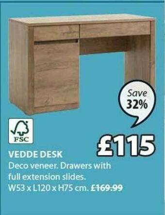 JYSK Vedde Desk offer