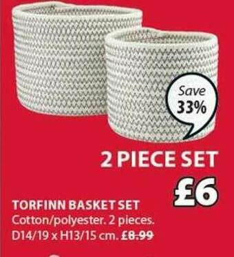 JYSK Torfinn Basket Set offer