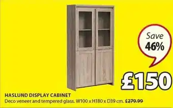 JYSK Haslund Display Cabinet offer