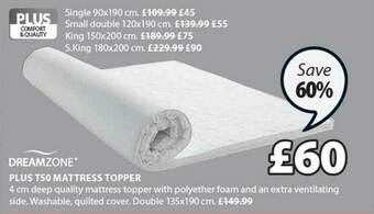 JYSK Plus T50 Mattress Topper offer