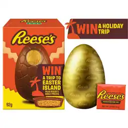 Iceland Reese's Milk Chocolate Small Hollow Egg with Reese's Snacksize Peanut Butter Cup 92g offer