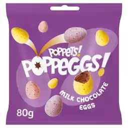 Iceland Poppets Poppeggs Milk Chocolate Eggs 80g offer