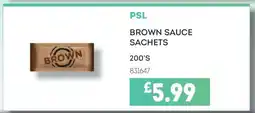 Bestway PSL BROWN SAUCE SACHETS offer