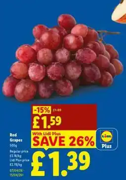 Lidl Red Grapes offer