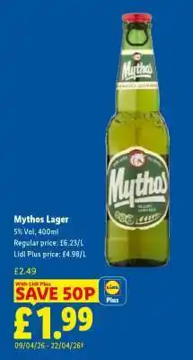 Lidl Mythos Lager offer