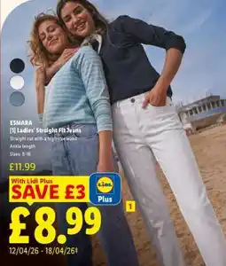 Lidl ESMARA Ladies' Straight Fit Jeans offer