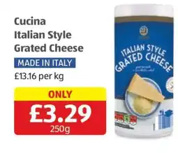 Aldi Cucina Italian Style Grated Cheese offer