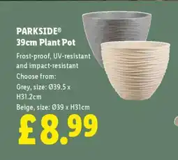 Lidl PARKSIDE 39cm Plant Pot offer