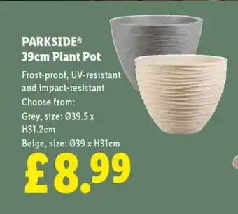 PARKSIDE 39cm Plant Pot
