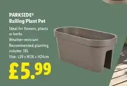 Lidl PARKSIDE Railing Plant Pot offer