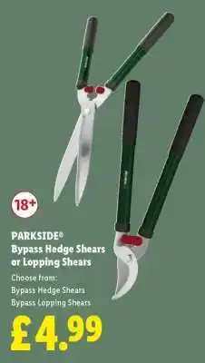 Lidl PARKSIDE Bypass Hedge Shears or Lopping Shears offer