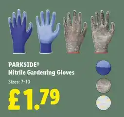 Lidl PARKSIDE Nitrile Gardening Gloves offer
