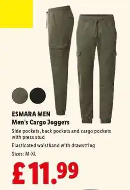 Lidl ESMARA MEN Men's Cargo Joggers offer