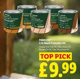 Lidl PARKSIDE 2.5L Wood Protection Oil offer