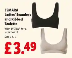 Lidl ESMARA Ladies’ Seamless and Ribbed Bralette offer