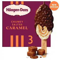 Iceland Häagen-Dazs Chunky Salted Caramel Ice Cream Sticks 3x80ml offer