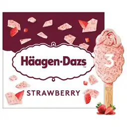 Iceland Häagen-Dazs Creamy Strawberry Ice Cream Sticks 3 x 204g offer