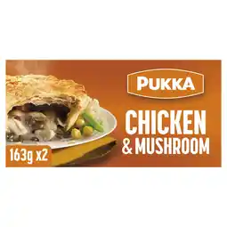 Iceland Pukka 2 Puff Pastry Pies Chicken & Mushroom offer