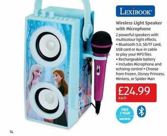 Aldi Wireless Light Speaker With Microphone offer