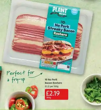 Aldi 10 No Pork Bacon Rashers offer
