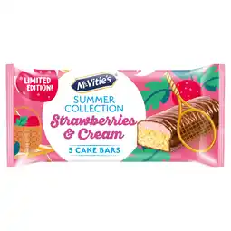 Iceland McVitie's Limited Edition Summer Collection 5 Strawberries & Cream Flavour Cake Bars offer