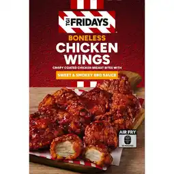 Iceland TGI Fridays BBQ Crispy Coated Boneless Chicken Wings 400g offer