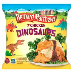 Iceland Bernard Matthews Chicken Dinosaurs – Crispy Frozen Chicken Pieces 350g, Fun Meals for Kids offer