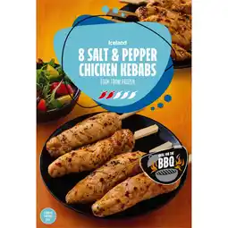 Iceland Iceland 8 Salt & Pepper Chicken Kebabs 320g offer