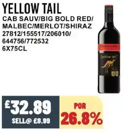 Bestway YELLOW TAIL Cab sauv/big bold red/ malbec/merlot/shiraz offer