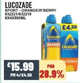 Bestway LUCOZADE Sport orange/r'berry offer