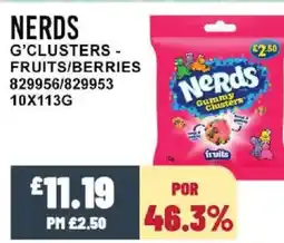 Bestway NERDS G'clusters - fruits/berries offer
