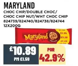 Bestway MARYLAND Choc chip/double choc/ choc chip nut/wht choc chip offer